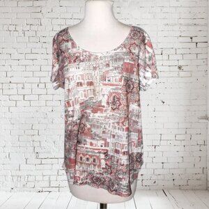 Style & Co Cityscape SS Tee Embellished w Studs Spangles